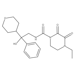 4-ethyl-N-[2-hydroxy-2-(oxan-4-yl)-2-phenylethyl]-2,3-dioxopiperazine-1-carboxamide结构式
