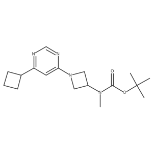 tert-butyl N-[1-(6-cyclobutylpyrimidin-4-yl)azetidin-3-yl]-N-methylcarbamate Structure