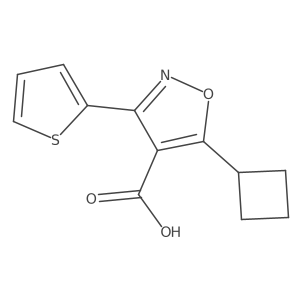 5-Cyclobutyl-3-(thiophen-2-yl)-1,2-oxazole-4-carboxylic acid Structure