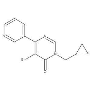 5-Bromo-3-(cyclopropylmethyl)-6-(pyridin-3-yl)-3,4-dihydropyrimidin-4-one结构式