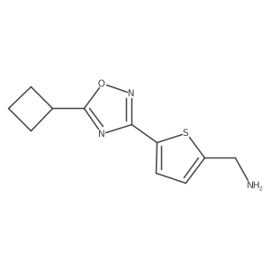 [5-(5-Cyclobutyl-1,2,4-oxadiazol-3-yl)thiophen-2-yl]methanamine Structure