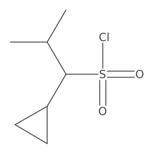 1-Cyclopropyl-2-methylpropane-1-sulfonyl chloride结构式