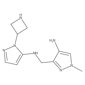 3-({[1-(azetidin-3-yl)-1H-pyrazol-5-yl]amino}methyl)-1-methyl-1H-pyrazol-4-amine结构式