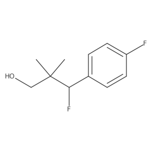 3-Fluoro-3-(4-fluorophenyl)-2,2-dimethylpropan-1-ol结构式