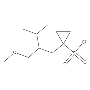 1-[2-(Methoxymethyl)-3-methylbutyl]cyclopropane-1-sulfonyl chloride结构式