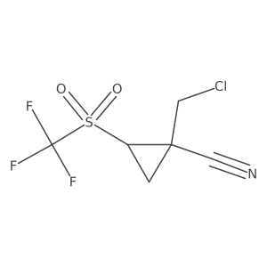 1-(Chloromethyl)-2-trifluoromethanesulfonylcyclopropane-1-carbonitrile结构式