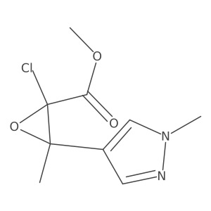 methyl 2-chloro-3-methyl-3-(1-methyl-1H-pyrazol-4-yl)oxirane-2-carboxylate结构式