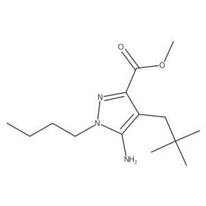 methyl 5-amino-1-butyl-4-(2,2-dimethylpropyl)-1H-pyrazole-3-carboxylate Structure