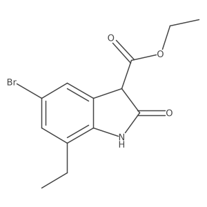 ethyl 5-bromo-7-ethyl-2-oxo-2,3-dihydro-1H-indole-3-carboxylate结构式