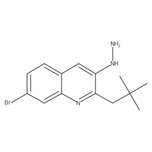 7-Bromo-2-(2,2-dimethylpropyl)-3-hydrazinylquinoline Structure