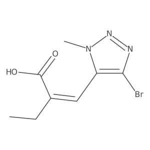 (2E)-2-[(4-bromo-1-methyl-1H-1,2,3-triazol-5-yl)methylidene]butanoic acid Structure