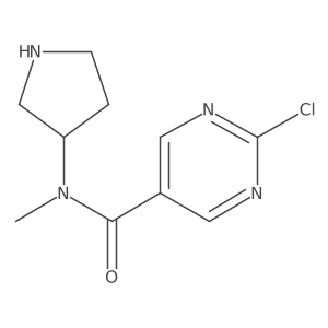 2-chloro-N-methyl-N-(pyrrolidin-3-yl)pyrimidine-5-carboxamide Structure