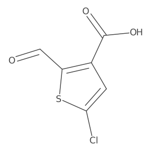 5-Chloro-2-formylthiophene-3-carboxylic acid结构式