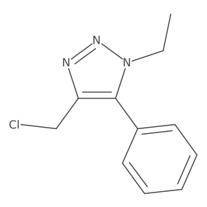 4-(chloromethyl)-1-ethyl-5-phenyl-1H-1,2,3-triazole结构式