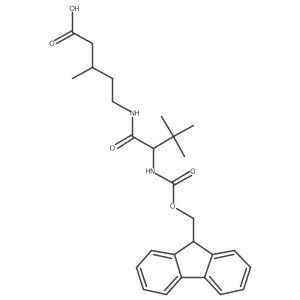 5-[(2R)-2-({[(9H-fluoren-9-yl)methoxy]carbonyl}amino)-3,3-dimethylbutanamido]-3-methylpentanoic acid Structure