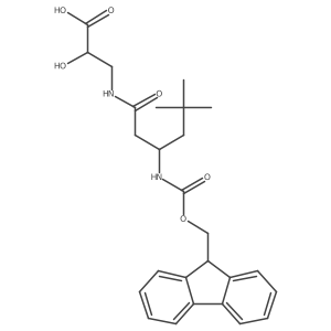 (2S)-3-[3-({[(9H-fluoren-9-yl)methoxy]carbonyl}amino)-5,5-dimethylhexanamido]-2-hydroxypropanoic acid结构式