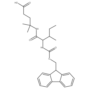 4-[2-({[(9H-fluoren-9-yl)methoxy]carbonyl}amino)-3-methylpentanamido]-4-methylpentanoic acid结构式