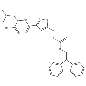 3-(dimethylamino)-2-({5-[({[(9H-fluoren-9-yl)methoxy]carbonyl}amino)methyl]-1,2-oxazol-3-yl}formamido)propanoic acid Structure