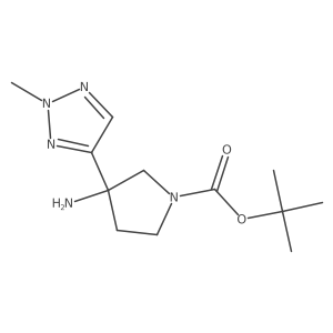 tert-butyl 3-amino-3-(2-methyl-2H-1,2,3-triazol-4-yl)pyrrolidine-1-carboxylate Structure