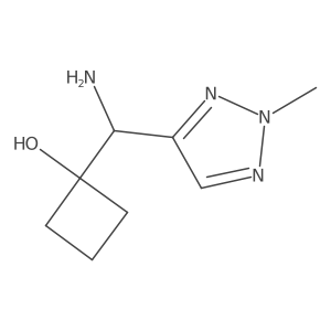 1-[amino(2-methyl-2H-1,2,3-triazol-4-yl)methyl]cyclobutan-1-ol Structure