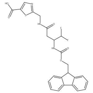 2-{[3-({[(9H-fluoren-9-yl)methoxy]carbonyl}amino)-4,4-difluorobutanamido]methyl}-1,3-thiazole-5-carboxylic acid Structure