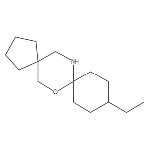11-Ethyl-7-oxa-14-azadispiro[4.2.5^{8}.2^{5}]pentadecane结构式