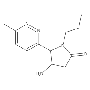 4-Amino-5-(6-methylpyridazin-3-yl)-1-propylpyrrolidin-2-one结构式