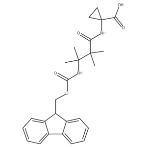 1-[3-({[(9H-fluoren-9-yl)methoxy]carbonyl}amino)-2,2,3-trimethylbutanamido]cyclopropane-1-carboxylic acid结构式