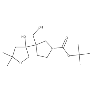 Tert-butyl 3-(3-hydroxy-5,5-dimethyloxolan-3-yl)-3-(hydroxymethyl)pyrrolidine-1-carboxylate Structure
