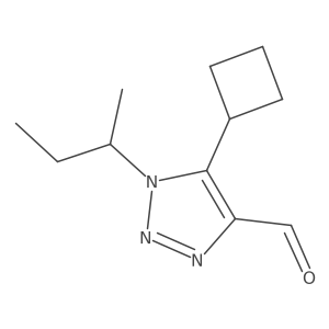 1-(butan-2-yl)-5-cyclobutyl-1H-1,2,3-triazole-4-carbaldehyde结构式