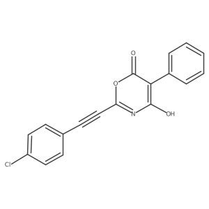2-((4-Chlorophenyl)ethynyl)-4-hydroxy-5-phenyl-6H-1,3-oxazin-6-one Structure