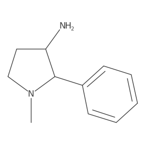 (2S,3R)-1-Methyl-2-phenylpyrrolidin-3-amine Structure