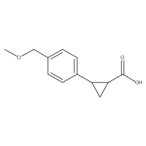 rac-(1R,2R)-2-[4-(methoxymethyl)phenyl]cyclopropane-1-carboxylic acid结构式