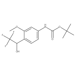 tert-butyl N-{3-methoxy-4-[(1R)-2,2,2-trifluoro-1-hydroxyethyl]phenyl}carbamate结构式
