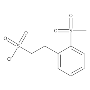 2-(2-Methanesulfonylphenyl)ethane-1-sulfonyl chloride结构式