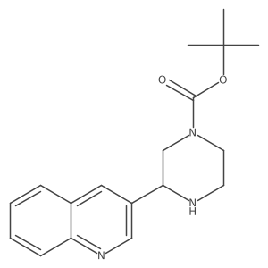 Tert-butyl 3-(quinolin-3-yl)piperazine-1-carboxylate结构式