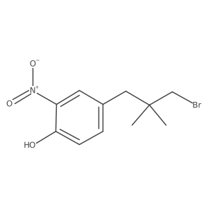 4-(3-Bromo-2,2-dimethylpropyl)-2-nitrophenol结构式