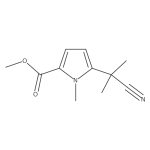 methyl 5-(1-cyano-1-methylethyl)-1-methyl-1H-pyrrole-2-carboxylate结构式