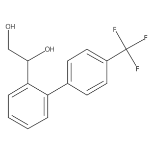 1-{2-[4-(Trifluoromethyl)phenyl]phenyl}ethane-1,2-diol Structure