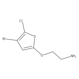 2-[(4-Bromo-5-chlorothiophen-2-yl)oxy]ethan-1-amine结构式
