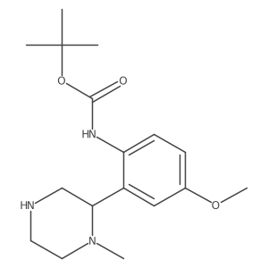 tert-butyl N-[4-methoxy-2-(1-methylpiperazin-2-yl)phenyl]carbamate结构式