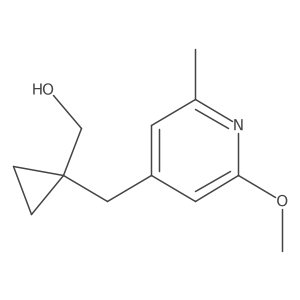 {1-[(2-Methoxy-6-methylpyridin-4-yl)methyl]cyclopropyl}methanol结构式