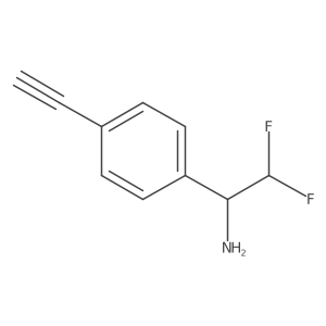 1-(4-Ethynylphenyl)-2,2-difluoroethan-1-amine结构式