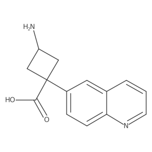 3-Amino-1-(quinolin-6-yl)cyclobutane-1-carboxylic acid结构式