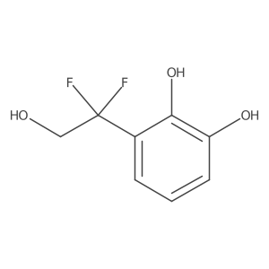 3-(1,1-Difluoro-2-hydroxyethyl)benzene-1,2-diol结构式