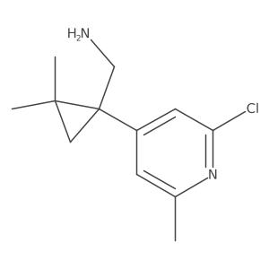 [1-(2-Chloro-6-methylpyridin-4-yl)-2,2-dimethylcyclopropyl]methanamine结构式