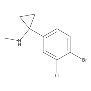 1-(4-bromo-3-chlorophenyl)-N-methylcyclopropan-1-amine Structure