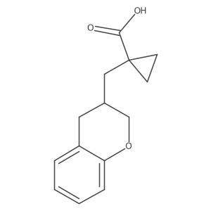 1-[(3,4-dihydro-2H-1-benzopyran-3-yl)methyl]cyclopropane-1-carboxylic acid Structure