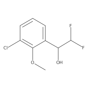 1-(3-Chloro-2-methoxyphenyl)-2,2-difluoroethan-1-ol Structure