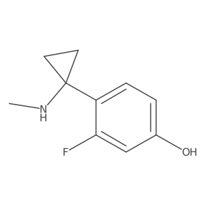 3-Fluoro-4-[1-(methylamino)cyclopropyl]phenol结构式